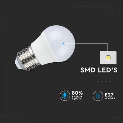 LED RGB Ściemniana żarówka E27/3,5W/230V 6400K + pilot