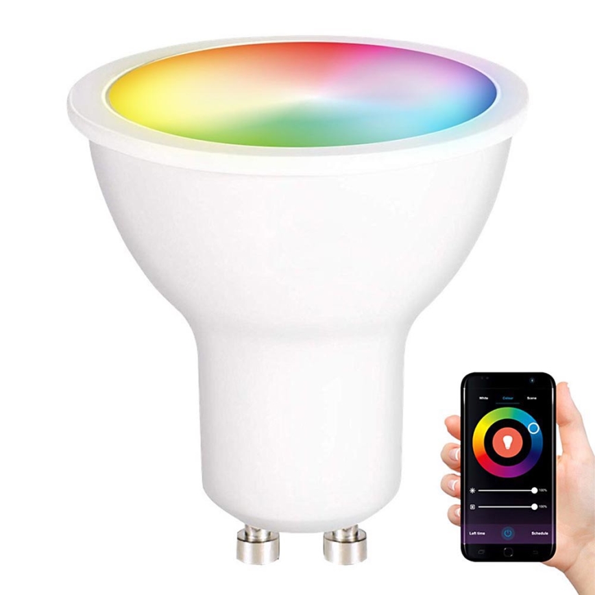 LED RGB Ściemniana żarówka GU10/5W/230V 2700-6500K Wi-Fi Tuya