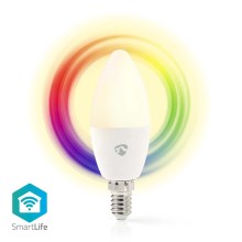 LED RGB Ściemniana żarówka Smartlife E14/4,9W/230V Wi-Fi 2700-6500K