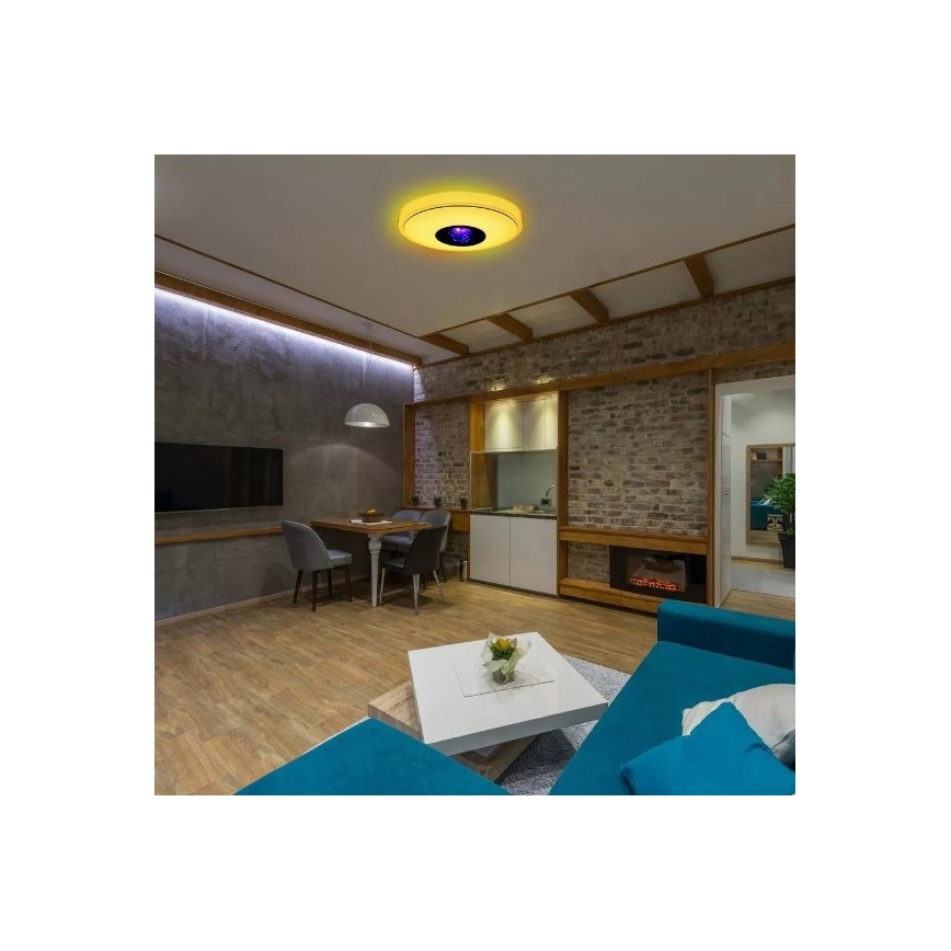 LED RGB Ściemniany plafon MAGIC DISCO LED/18W/230V + pilot