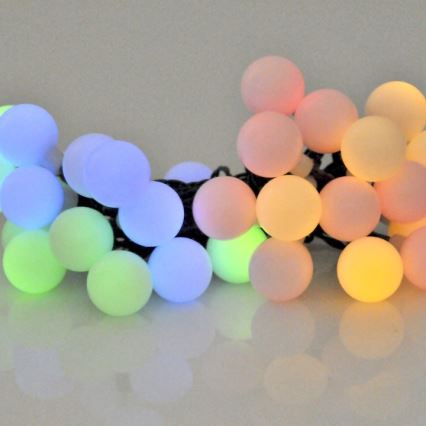 LED RGB Solarny łańcuch PARTY 30xLED/1,2V 400 mAh 3,9 m IP44