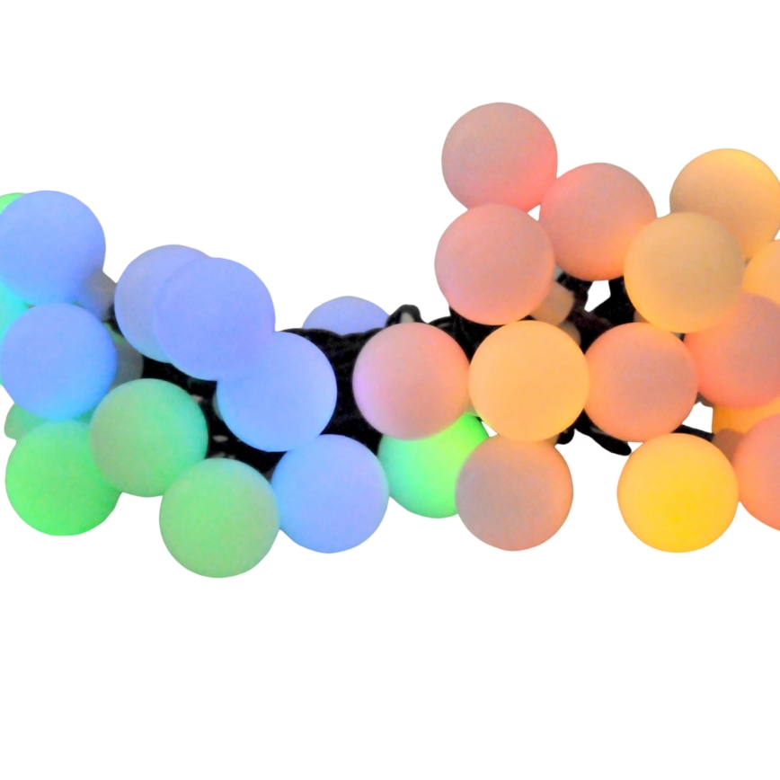LED RGB Solarny łańcuch PARTY 30xLED/1,2V 400 mAh 3,9 m IP44