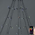 LED RGB świąteczna kurtyna świetlna 240 diod LED / 11 funkcji / 8 m IP65 Wi-Fi Tuya