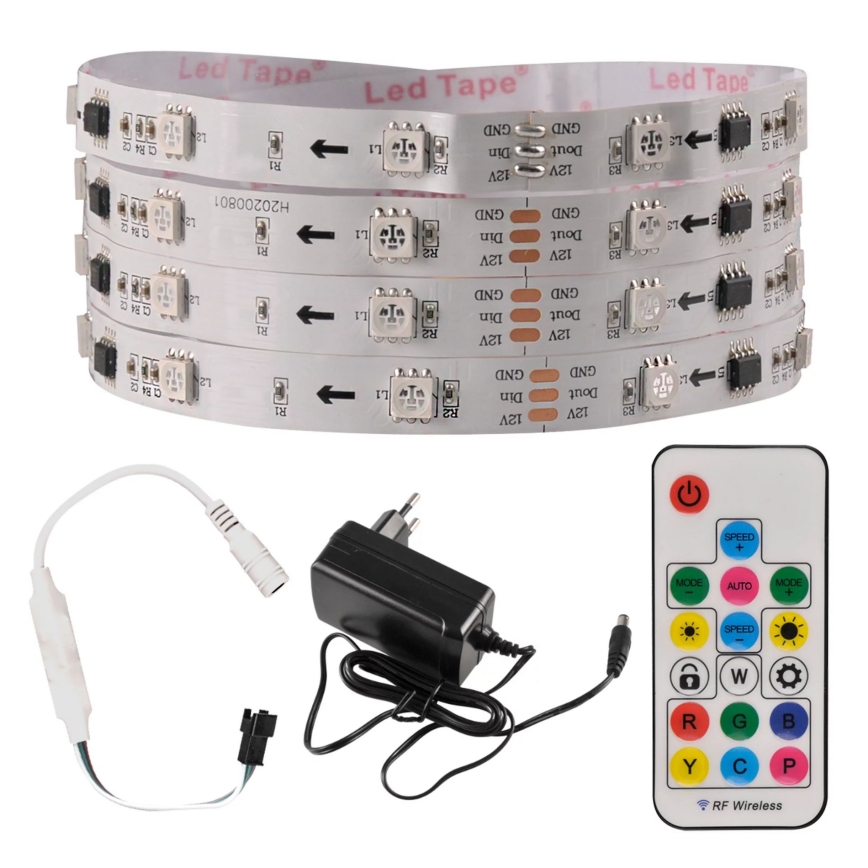 LED RGB Taśma ściemnialna MAGIC 2 m LED/12W/230V + pilot