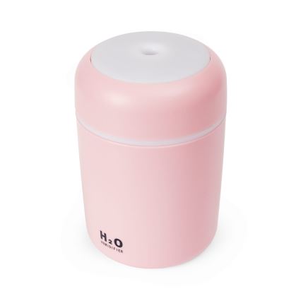 LED RGB Ultradźwiękowy dyfuzor zapachów i nawilżacz powietrza LED/2W 300ml różowy