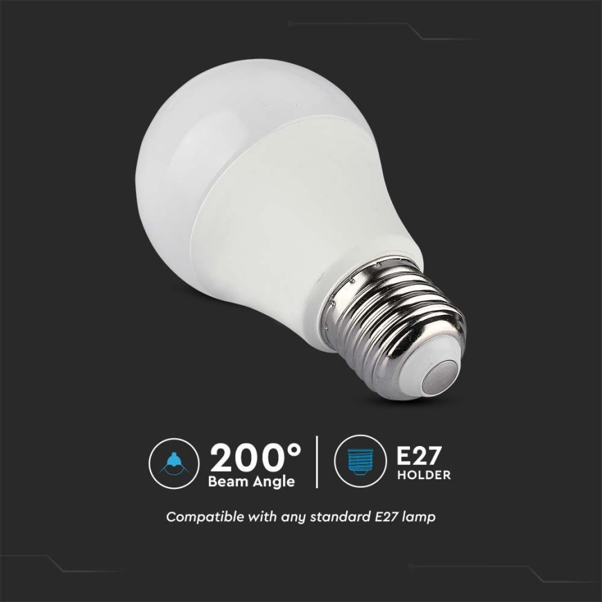 LED RGB Żarówka ściemnialna A60 E27/8,5W/230V 4000K + zdalne sterowanie