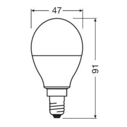LED RGB Żarówka ściemnialna E14/4,9W/230V 2700K + pilot - Osram