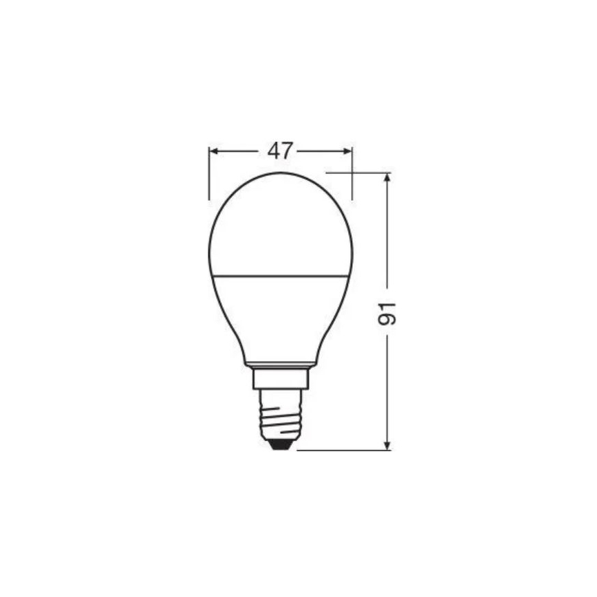 LED RGB Żarówka ściemnialna E14/4,9W/230V 2700K + pilot - Osram