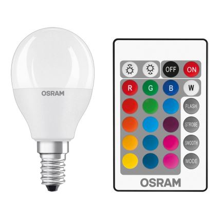 LED RGB Żarówka ściemnialna E14/5,5W/230V 2700K - Osram