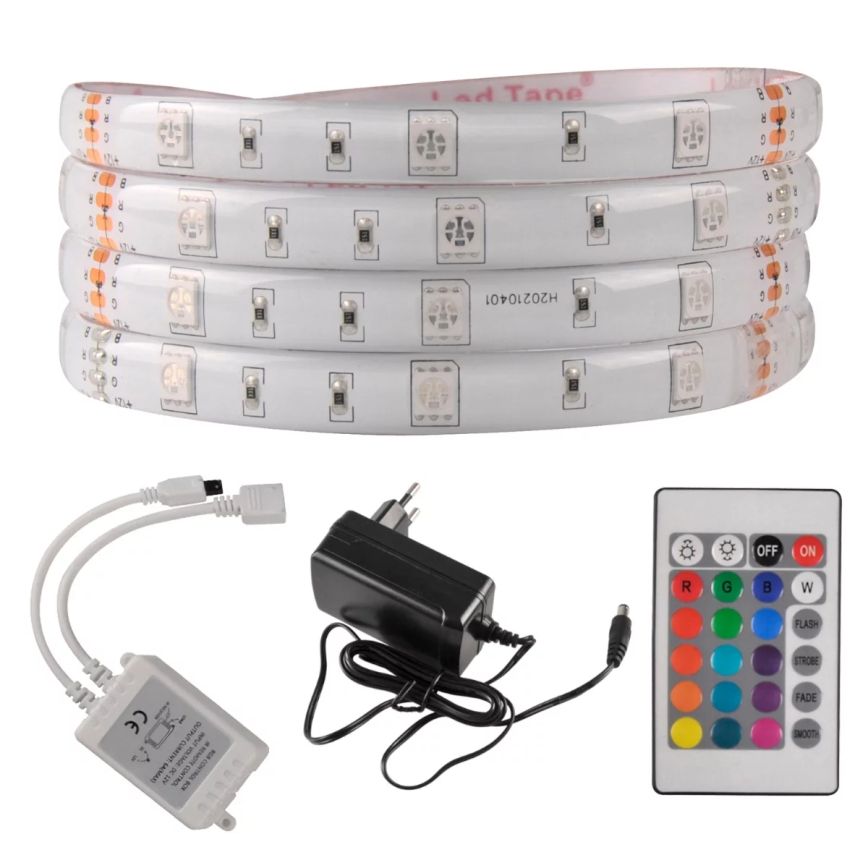 LED RGB Zewnętrzna taśma ściemnialna 5m LED/14W/12V IP65 + pilot