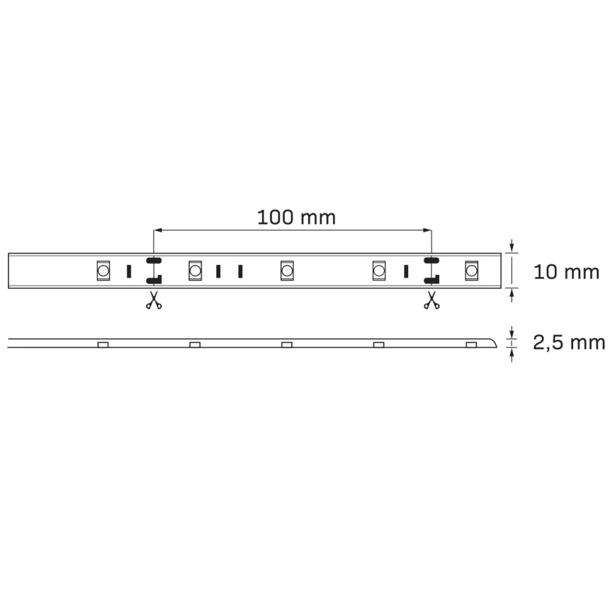 LED RGB Zewnętrzna taśma ściemnialna 5m LED/14W/12V IP65 + pilot