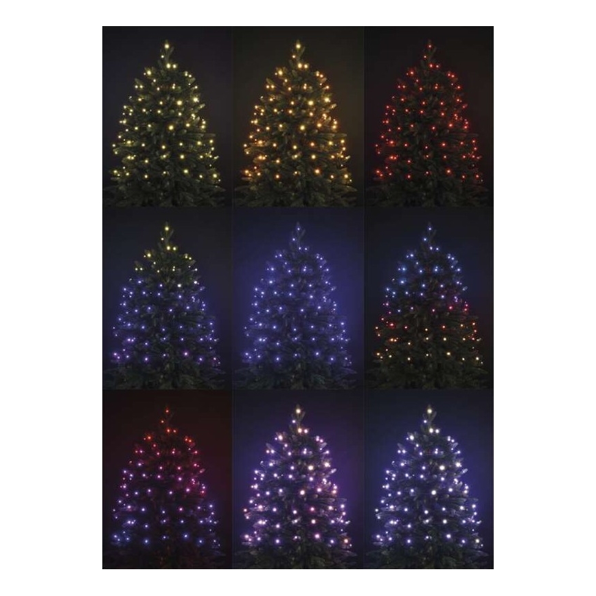 LED RGB Zewnętrzny łańcuch bożonarodzeniowy 160xLED/72 trybów 19m IP44 + pilot