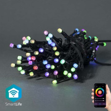LED RGB Zewnętrzny łańcuch świąteczny 42xLED/8 funkcji 8m IP65 Wi-Fi Tuya