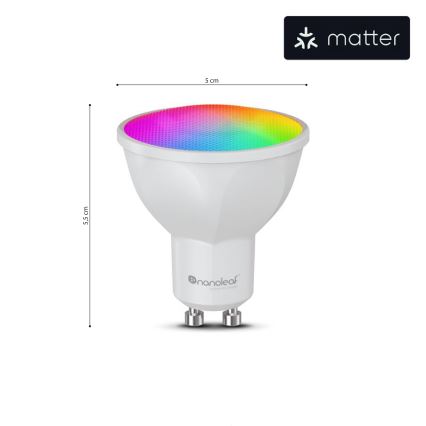 Nanoleaf - LED RGBCW Żarówka ściemnialna ESSENTIALS GU10/5W/230V 2700-6500K CRI 90