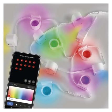 LED RGBIC+CCT Łańcuch dekoracyjny z oświetleniem punktowym GoSmart 12xLED/7W/230V 255 cm Wi-Fi Tuya