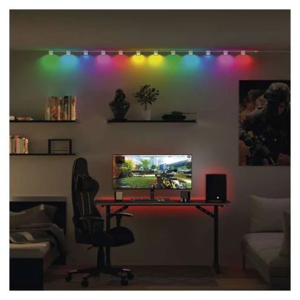 LED RGBIC+CCT Łańcuch dekoracyjny z oświetleniem punktowym GoSmart - rozszerzenie 4xLED/7W/230V 85 cm Wi-Fi Tuya