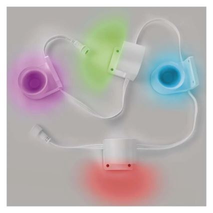 LED RGBIC+CCT Łańcuch dekoracyjny z oświetleniem punktowym GoSmart - rozszerzenie 4xLED/7W/230V 85 cm Wi-Fi Tuya