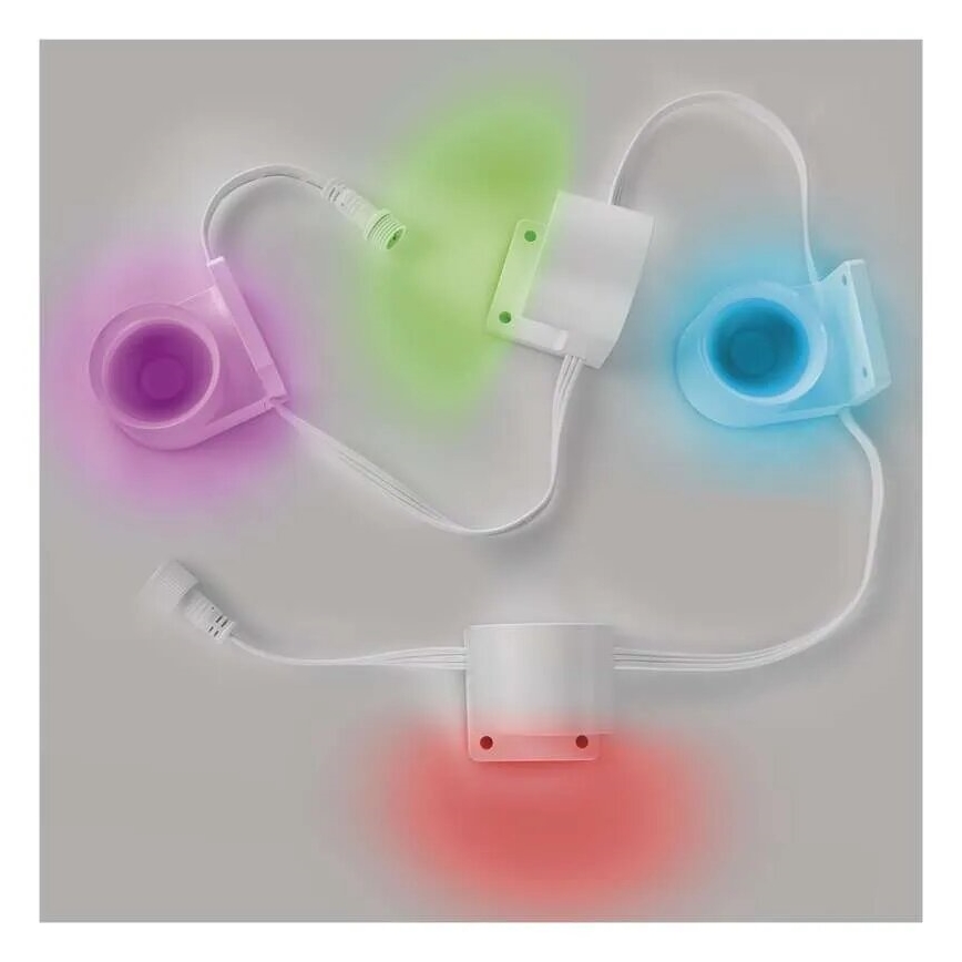 LED RGBIC+CCT Łańcuch dekoracyjny z oświetleniem punktowym GoSmart - rozszerzenie 4xLED/7W/230V 85 cm Wi-Fi Tuya