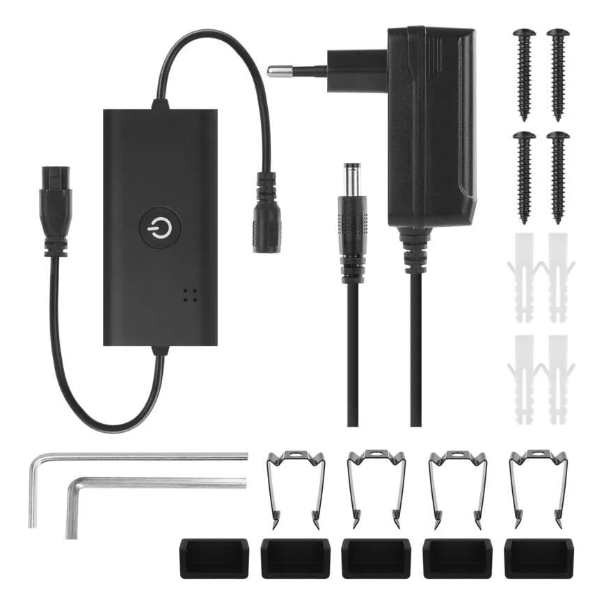 LED RGBIC Lampa podłogowa ściemnialna GoSmart LED/20W/230V 2700K Wi-Fi Tuya