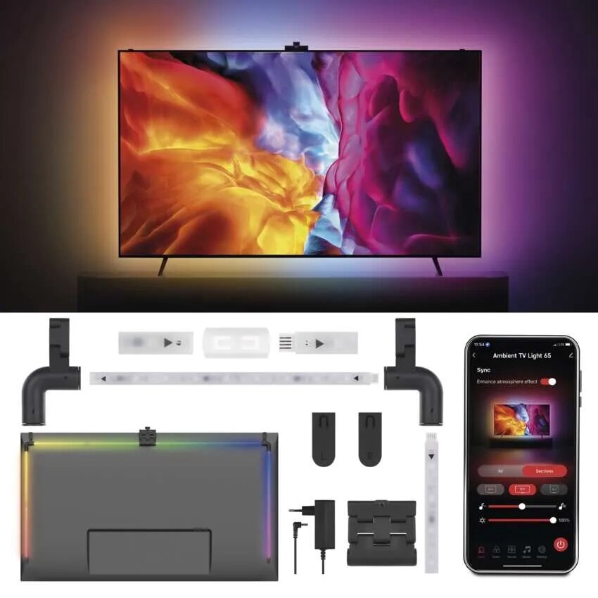 LED RGBIC Pasek do TV GoSmart LED/24W/230V 65“
