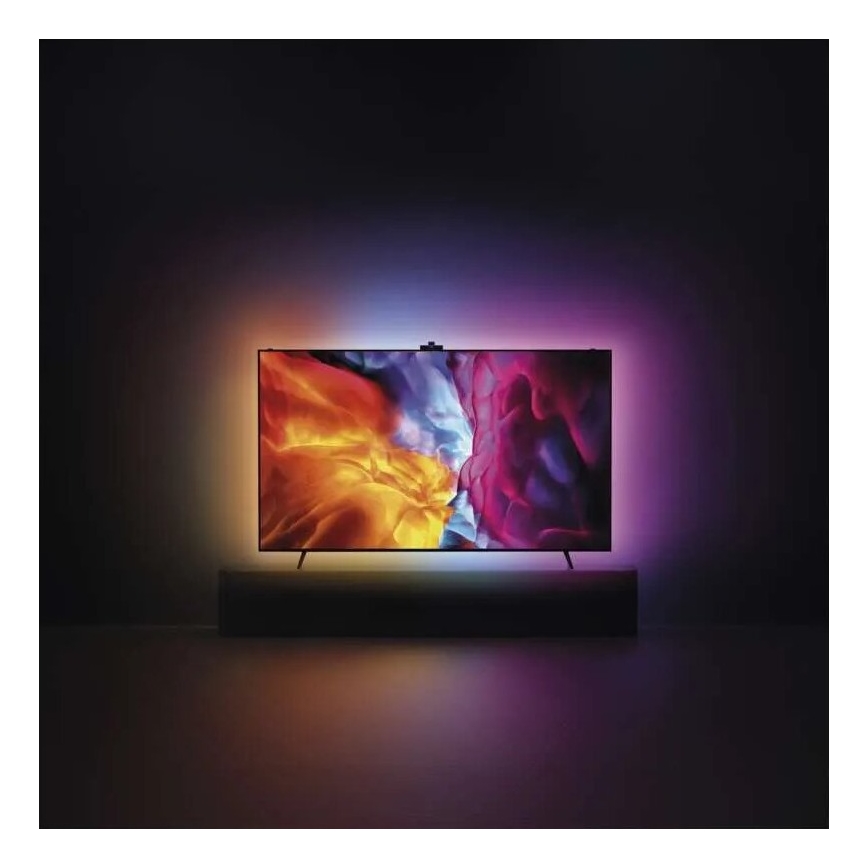 LED RGBIC Ściemnialna listwa do telewizora GoSmart LED/24W/230V 55“