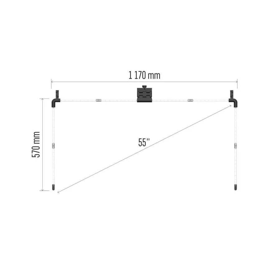 LED RGBIC Ściemnialna listwa do telewizora GoSmart LED/24W/230V 55“