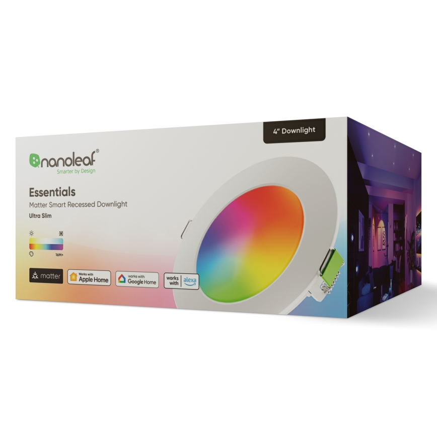 Nanoleaf - LED RGBW ściemnialna oprawa sufitowa ESSENTIALS LED/6W/230V 2700-6500K CRI 90 Wi-Fi