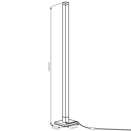 LED RGBW Lampa podłogowa ściemnialna MAGICAL LED/7W/230V + zdalne sterowanie