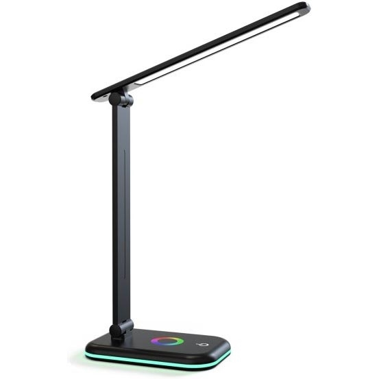 LED RGBW Lampa ściemnialna stołowa NOBLITE LED/7W/5V 3000/4000/6500K czarny