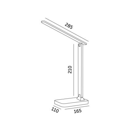 LED RGBW Lampa ściemnialna stołowa NOBLITE LED/7W/5V 3000/4000/6500K czarny