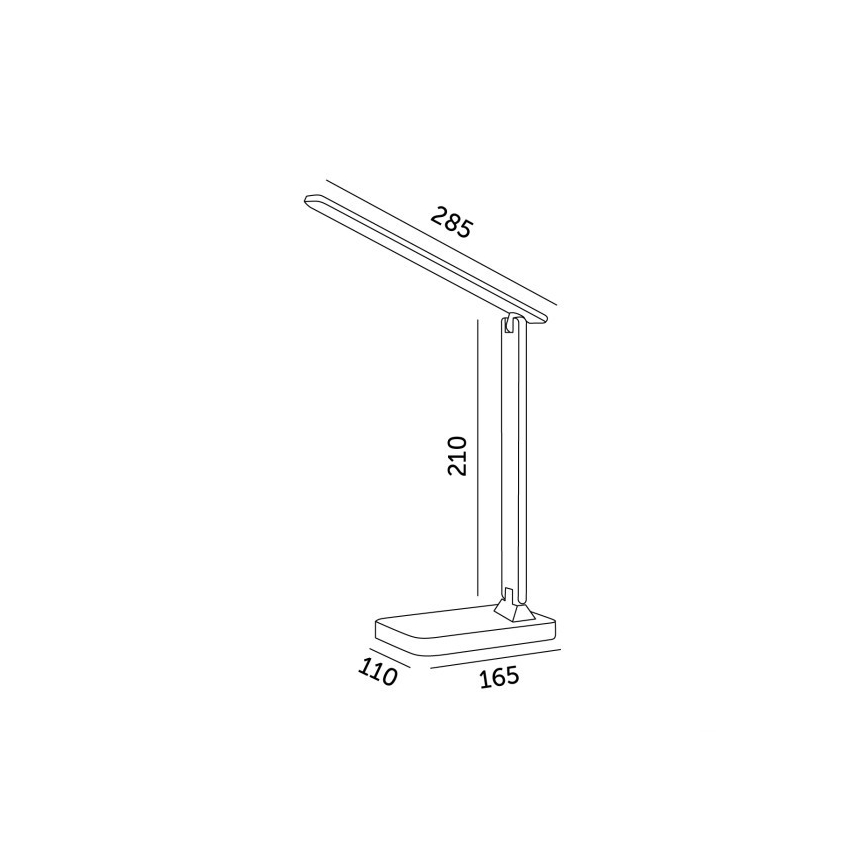 LED RGBW Lampa ściemnialna stołowa NOBLITE LED/7W/5V 3000/4000/6500K czarny