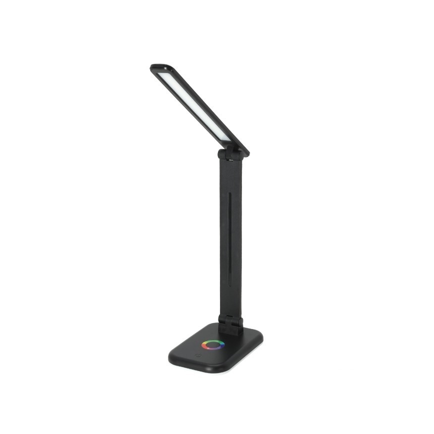 LED RGBW Lampa ściemnialna stołowa NOBLITE LED/7W/5V 3000/4000/6500K czarny