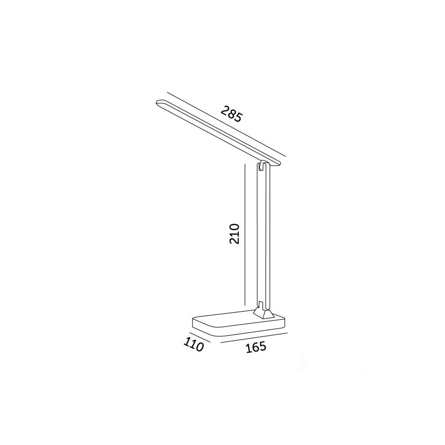 LED RGBW Lampa ściemnialna stołowa NOBLITE LED/7W/5V 3000/4000/6500K czarny