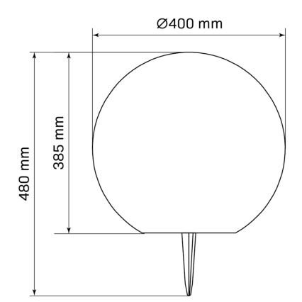 LED RGBW Lampa solarna BALL LED/1,2V śr. 40 cm IP65 + pilot zdalnego sterowania