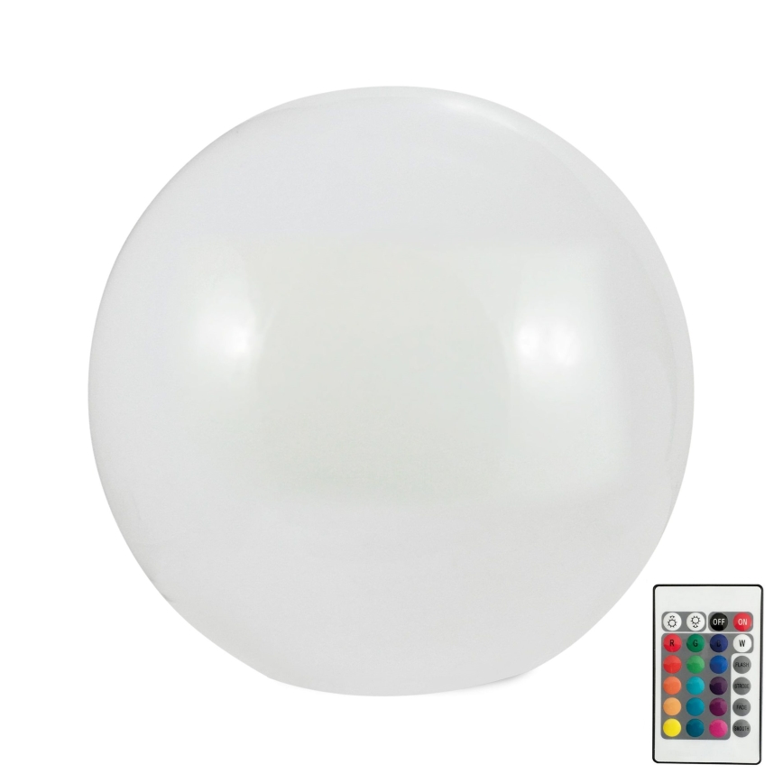LED RGBW Lampa solarna BALL LED/3,2V 500 mAh śr. 30 cm IP65 + zdalne sterowanie