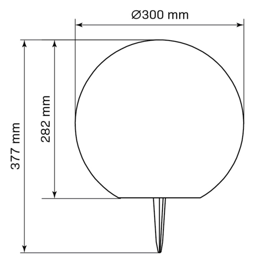 LED RGBW Lampa solarna BALL LED/3,2V 500 mAh śr. 30 cm IP65 + zdalne sterowanie