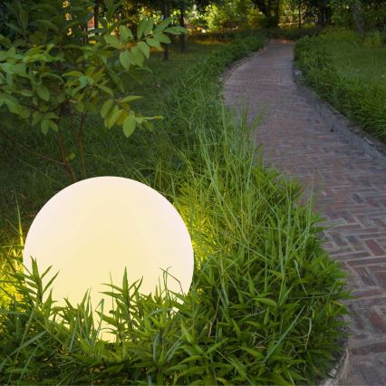 LED RGBW Lampa solarna BALL LED/3,2V śr. 20 cm IP65 + pilot zdalnego sterowania