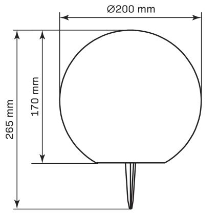 LED RGBW Lampa solarna BALL LED/3,2V śr. 20 cm IP65 + pilot zdalnego sterowania