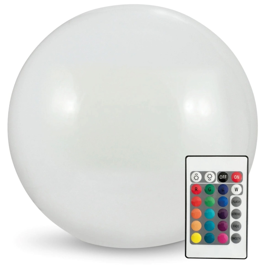 LED RGBW Lampa solarna BALL LED/3,7V 1500 mAh śr. 50 cm IP65 + zdalne sterowanie