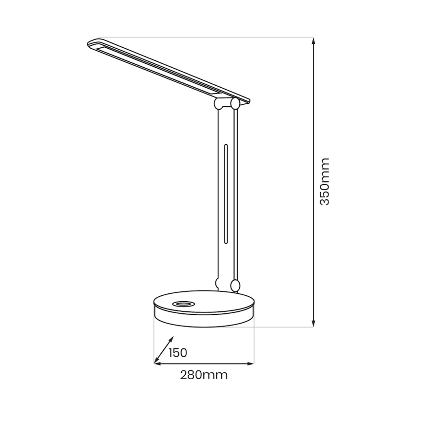 LED RGBW Lampa stołowa BRUNO LED/5W/5V 3000/4500/6000K biały