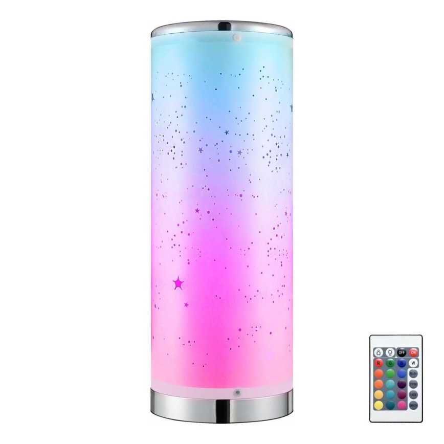 LED RGBW Regulowana jasnością lampa stołowa STELLA MINI LED/5W/5V + pilot do zdalnego sterowania