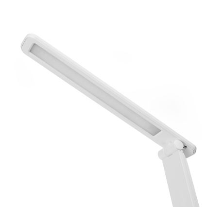 LED RGBW Ściemnialna dotykowa lampa stołowa z bezprzewodowym ładowaniem wyświetlaczem i portem USB MAGNUS LED/6W/5V 3000-6500K biały