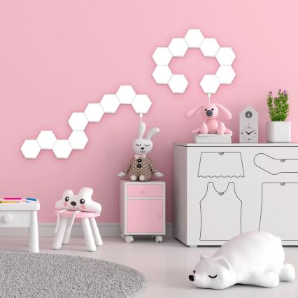 ZESTAW 9x LED RGBW ściemnialny naścienne oświetlenie dekoracyjne MAYA LED/1W/230V + zdalne sterowanie