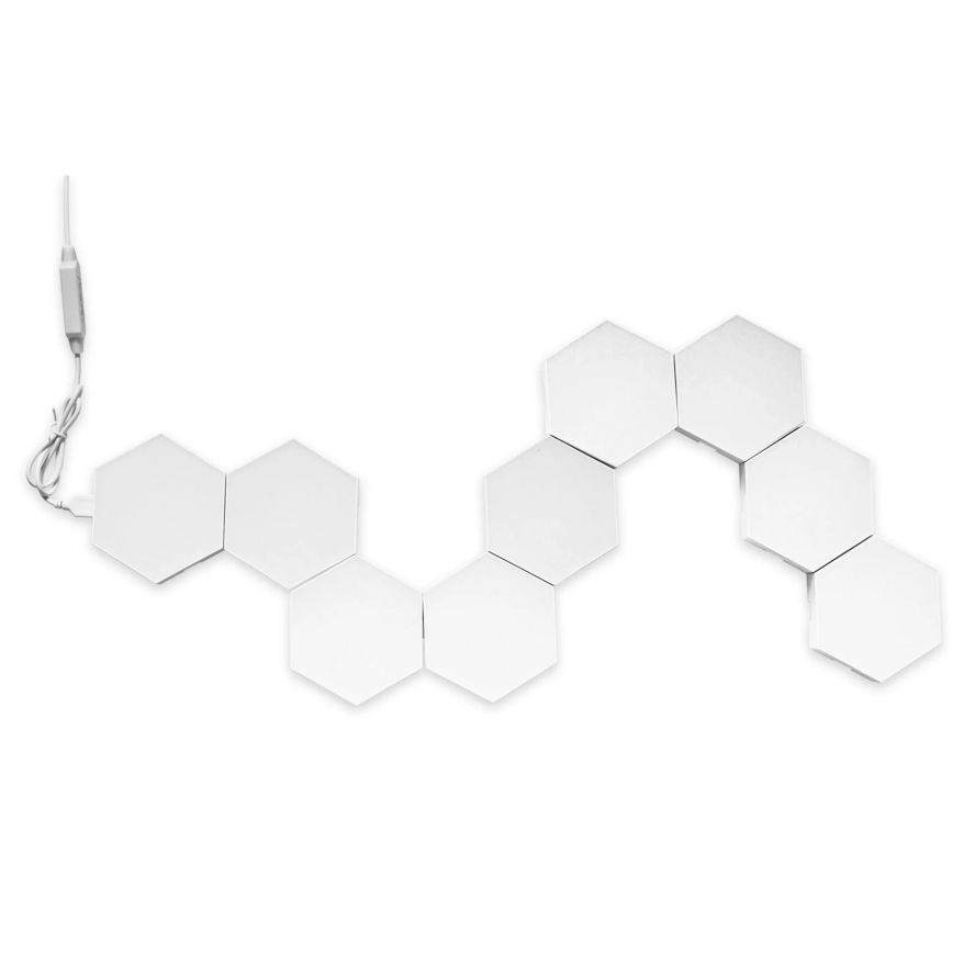 ZESTAW 9x LED RGBW ściemnialny naścienne oświetlenie dekoracyjne MAYA LED/1W/230V + zdalne sterowanie