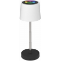 LED RGBW ściemnialna dotykowa zewnętrzna ładowalna lampa stołowa LED/2W/5V IP44 1200 mAh szara