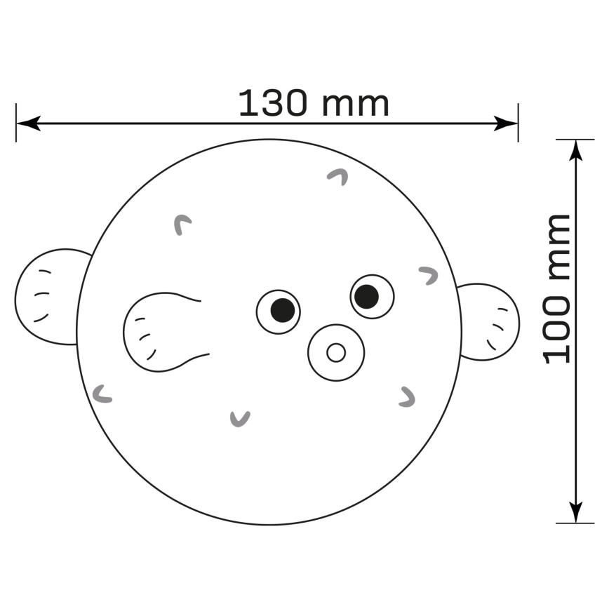 LED RGBW Ściemnialna dziecięca dotykowa lampa HELI LED/1W/5V USB 1200 mAh rybička niebieski