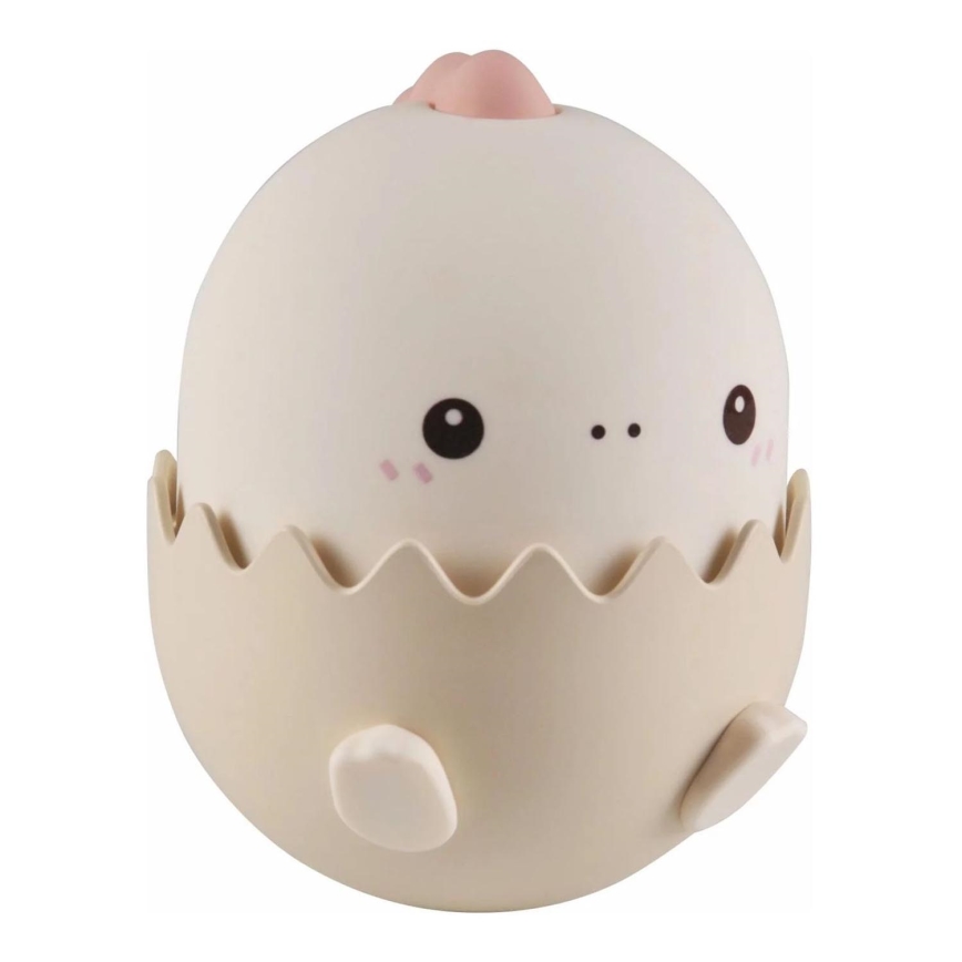 LED RGBW Ściemnialna dziecięca lampa dotykowa BABY DINO LED/0,75W/5V USB 1200 mAh różowa