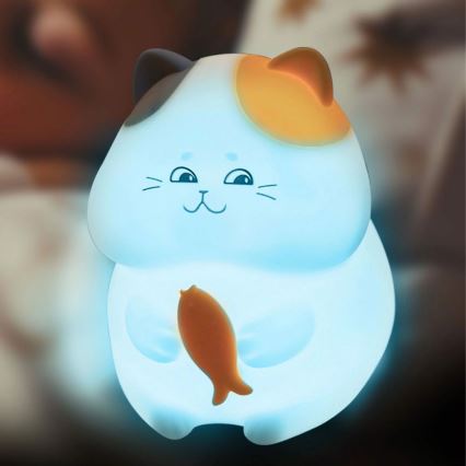 LED RGBW Ściemnialna dziecięca lampka dotykowa GATTO LED/1W/3,7V 1200 mAh