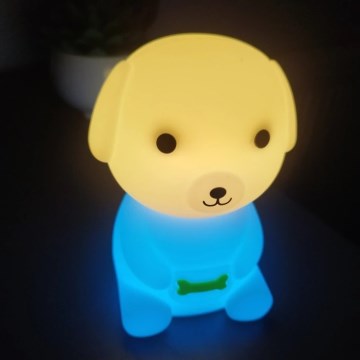 LED RGBW Ściemnialna ładowalna dziecięca lampka nocna LED/2,5W/5V 3000K 1200 mAh pies