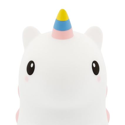 LED RGBW ściemnialna, ładowalna, dotykowa lampka nocna dla dzieci UNICORN LED/1W/5V 1200 mAh